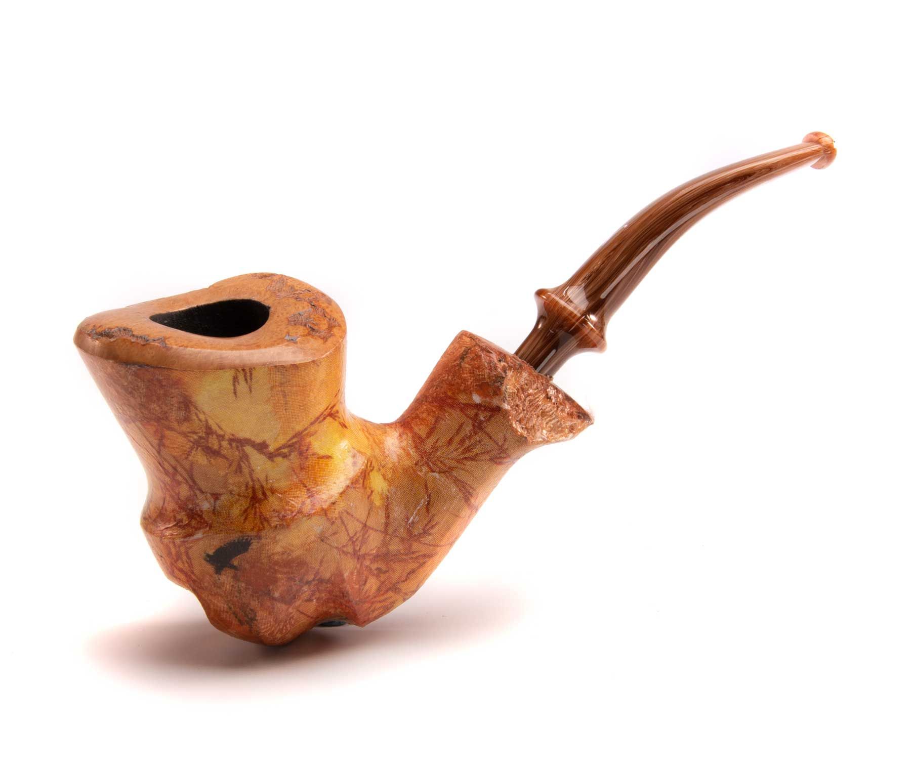 French rustic vintage tobacco pipe